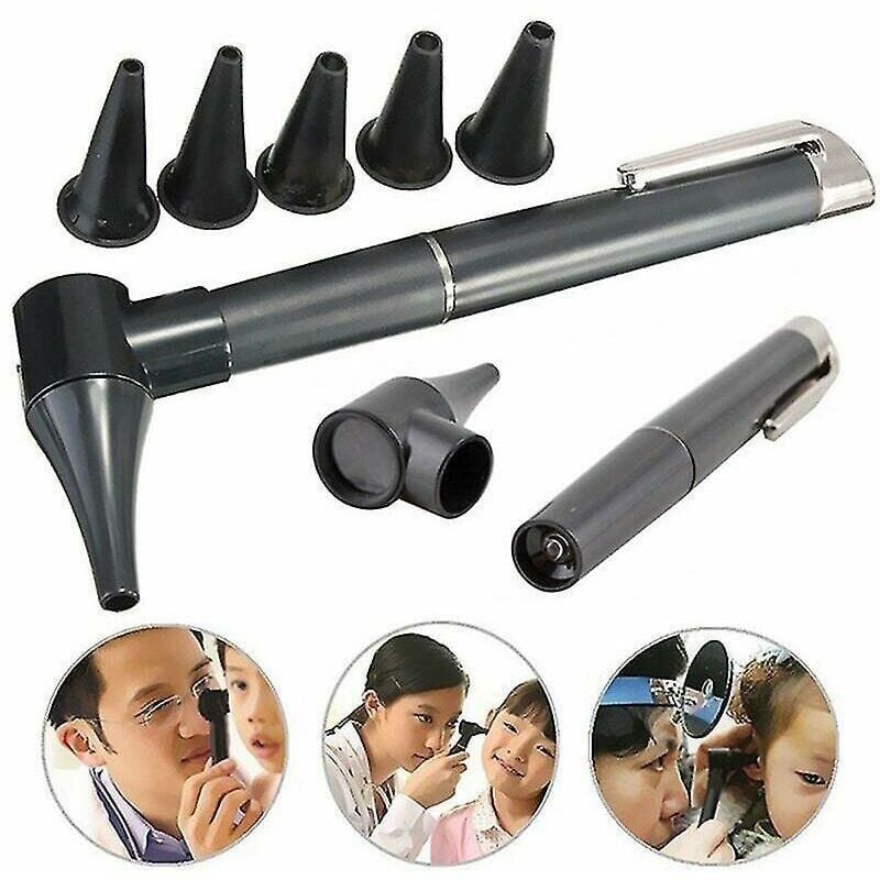 foto del prodotto gabrielle set otoscopio diagnostico, penna luminosa, assistenza sanitaria per le orecchie, attrezzatura medica, torcia elettrica, lente di