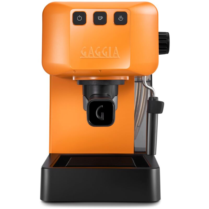 foto del prodotto gaggia eg2109 orange macchina manuale da caff espresso, macinato o cialde, sistema pod per espressi cremosi con cialde, pre infusione automatica,