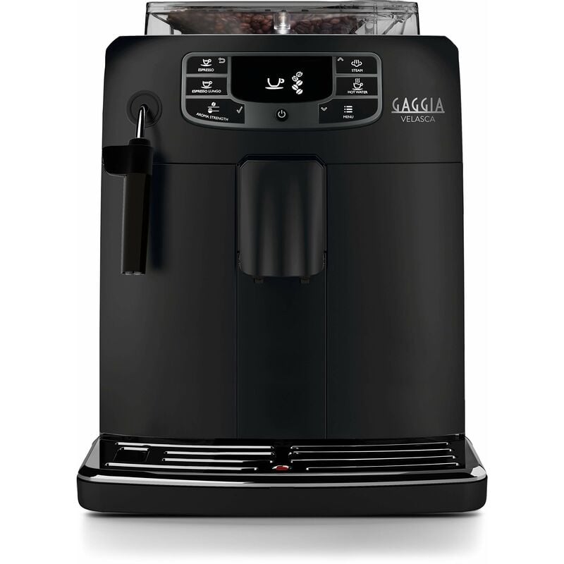 foto del prodotto gaggia velasca black macchina da caff automatica per espresso e cappuccino, caff in grani o macinato, ri8260 01, 1000w, black, 100 made in italy