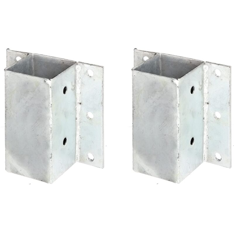 foto del prodotto gah alberts 208677 208721 supporti per pali a l e u o muri, da avvitare, zincati a caldo, 71 x 71 mm, set da 2 pezzi