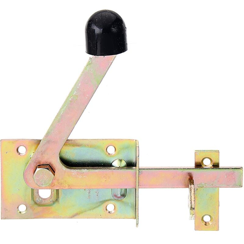 foto del prodotto gah alberts 210397 chiusura per cancelli da giardino, speciale per telai in legno sottili, zincato giallo, 100 x 60 mm