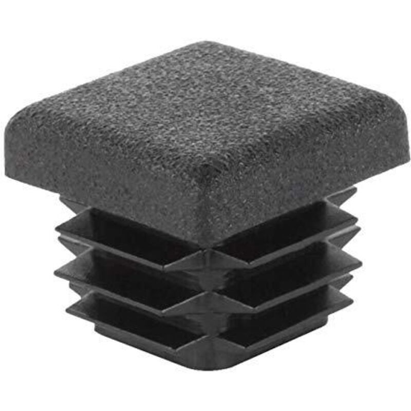 foto del prodotto gah alberts 426705 cappuccio di chiusura per tubi quadrati, plastica, nero, larghezza 15 mm, 15 mm 24 pz.