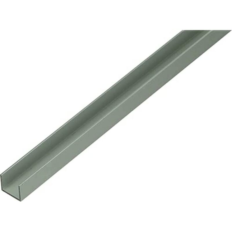 foto del prodotto gah alberts 485603 profilo a u, speciale per 16 mm pannelli in truciolare spessi, alluminio, anodizzato argento, 1000 x 19 x 15 mm