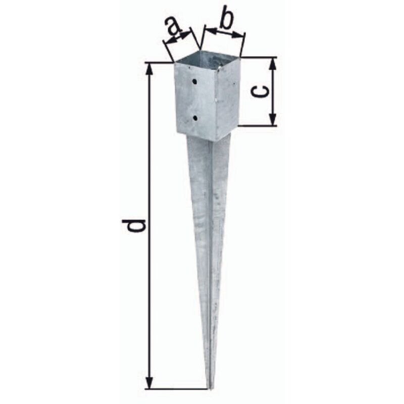foto del prodotto gah - portapalo h75cm per montanti quadri 71x71mm