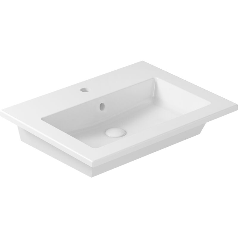 foto del prodotto galassia lavabo eden sospeso incasso soprapiano cm. 61x46 rettangolare in