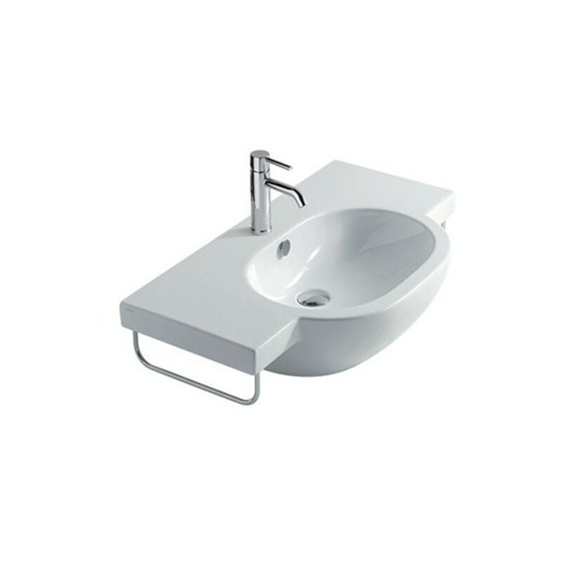 foto del prodotto galassia lavabo m2 sospeso su colonna cm. 850x48 rettangolare bianco