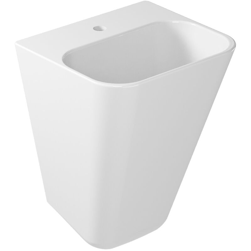 foto del prodotto galassia lavabo meg11 sospeso cm. 50x40 in ceramica bianco lucido di