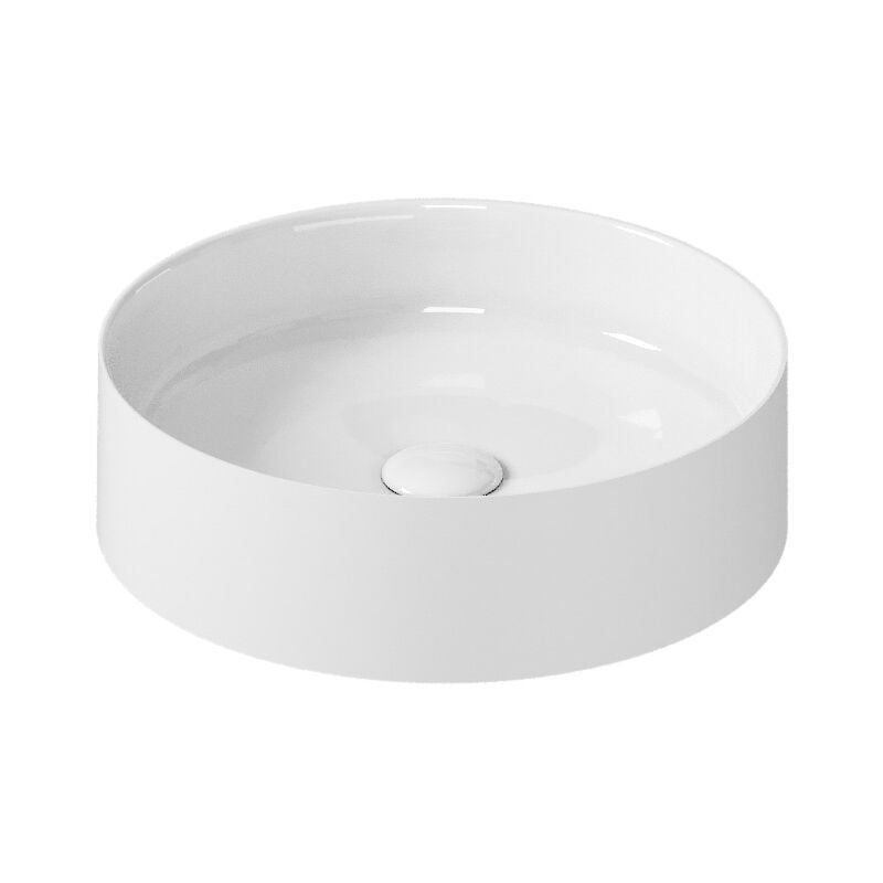 foto del prodotto galassia lavabo smartb appoggio diamentro 38 cm tondo bianco lucido di