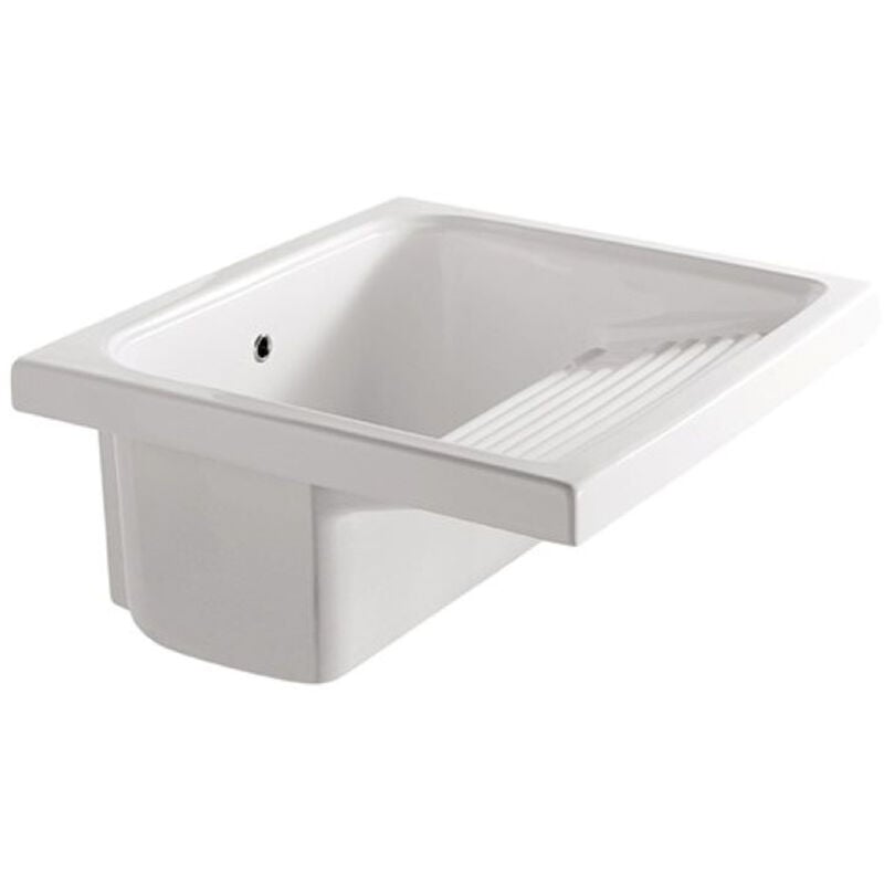 foto del prodotto galassia lavatoio osiride cm. 75x65xh39 in ceramica bianco di ceramica