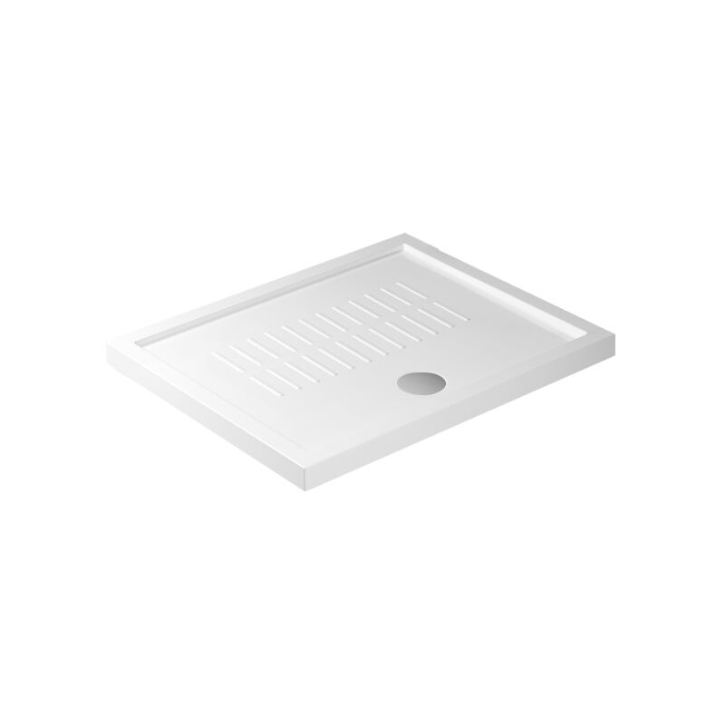 foto del prodotto galassia piatto doccia 80x100 h.4 5 in ceramica bianco lucido flat di