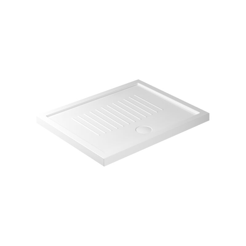 foto del prodotto galassia piatto doccia 80x100 h.6 new in ceramica bianco lucido flat di