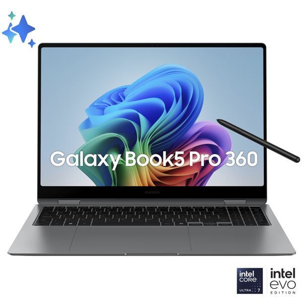 foto del prodotto galaxy book5 pro 360 16 ultra 7 256v 16gb 512gb gray win11 pro