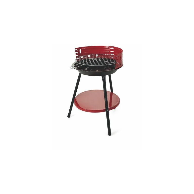 foto del prodotto galileo barbecue tondo rosso portatile 36 x h 55 senza ruote in metallo