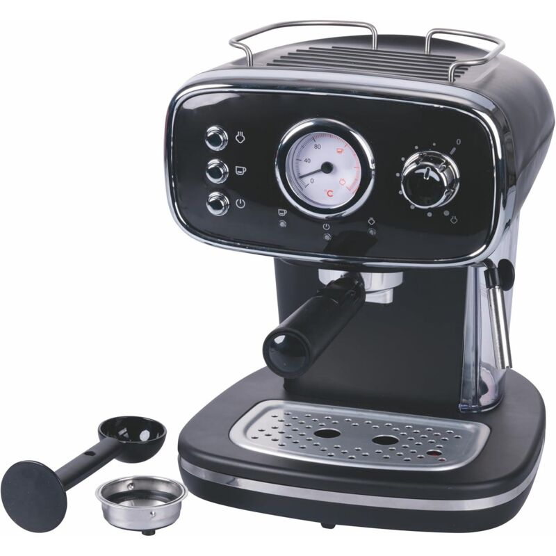 foto del prodotto galileo kooper macchina per caff espresso macinato con lancia vapore per cappuccino 1100 w colore nero