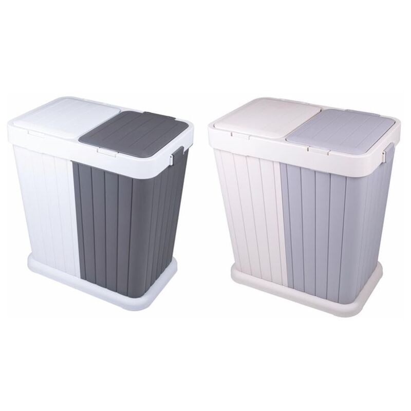 foto del prodotto galileo pattumiera doppia in plastica in 2 colori assortiti