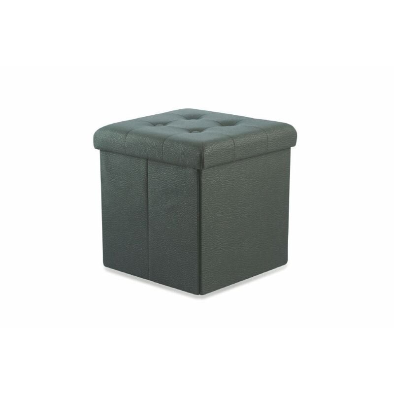 immagine 0 del prodotto galileo pouf contenitore in ecopelle 38 x 37 x 37 cm nero