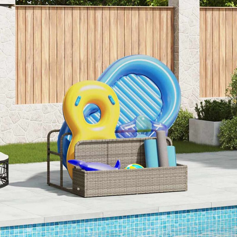 foto del prodotto galleggiante a bordo piscina grigio chiaro 110x100x57 cm vidaxl