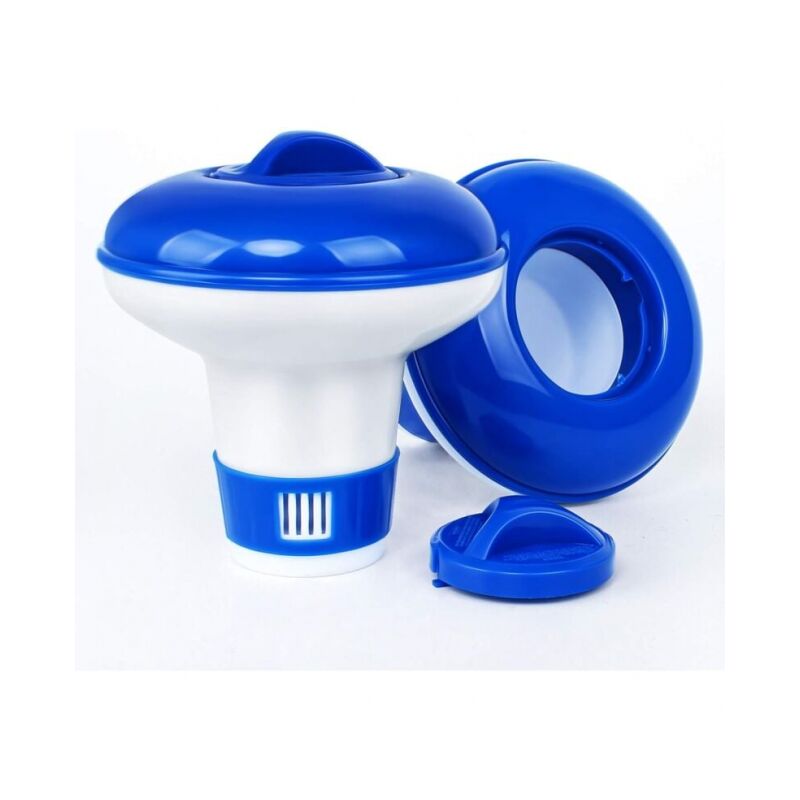 foto del prodotto galleggiante dosatore da 2 pezzi galleggiante dosatore cloro galleggiante per piscina galleggiante chimico automatico