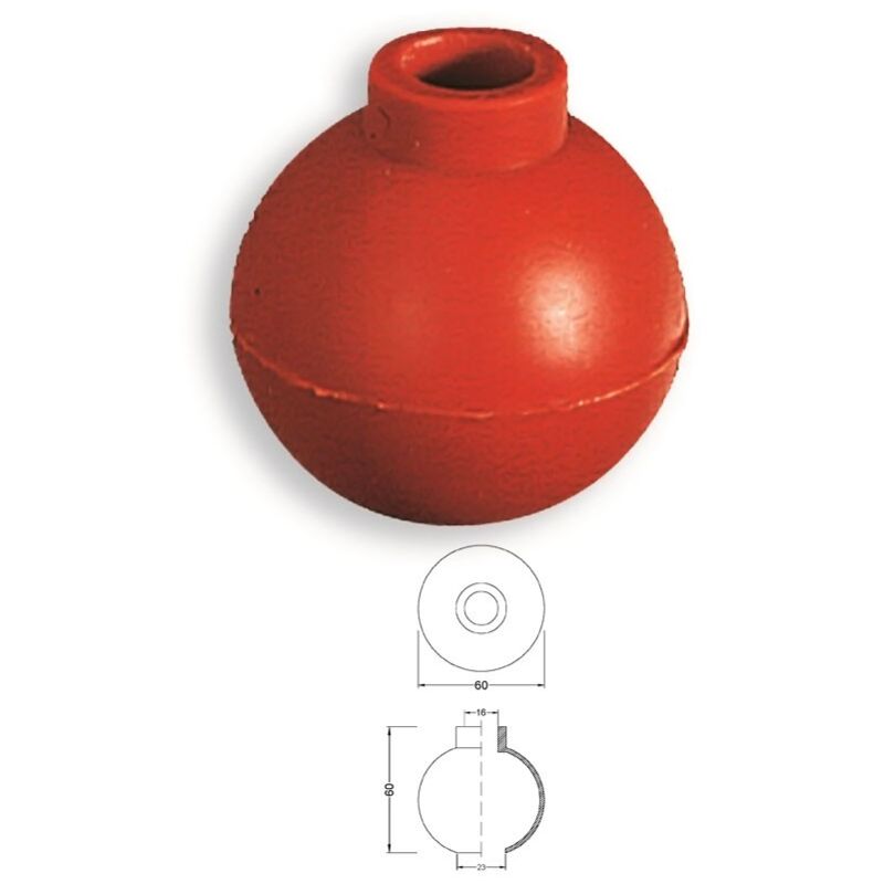 foto del prodotto galleggiante in para d. mm.60 foro mm.16 156300pr