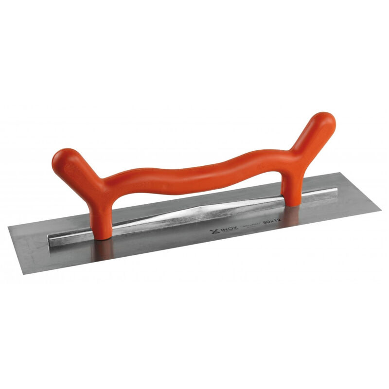 foto del prodotto galleggiante mondelin in acciaio inox 50x12cm 0,6mm lama smussata impugnatura a 2 mani