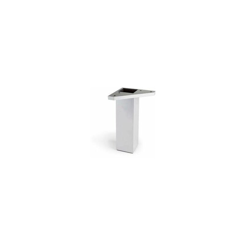 foto del prodotto gamba angolare quadrata in abs colore alluminio mod.972. 4,2x4,2x15 cm rei