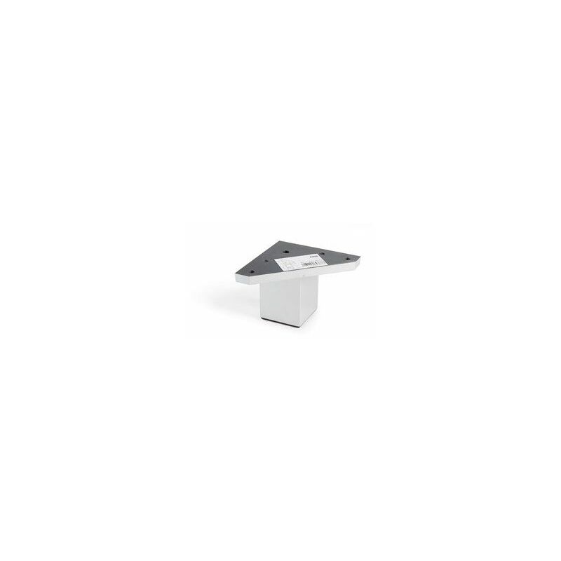 foto del prodotto gamba angolare quadrata in abs colore alluminio mod.972. 4,2x4,2x6 cm rei