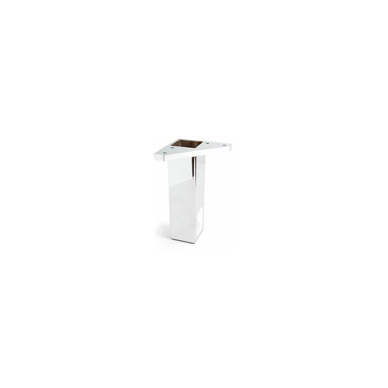 foto del prodotto gamba angolare quadrata in abs finitura cromo lucido mod.972. 4,2x4,2x15 cm rei