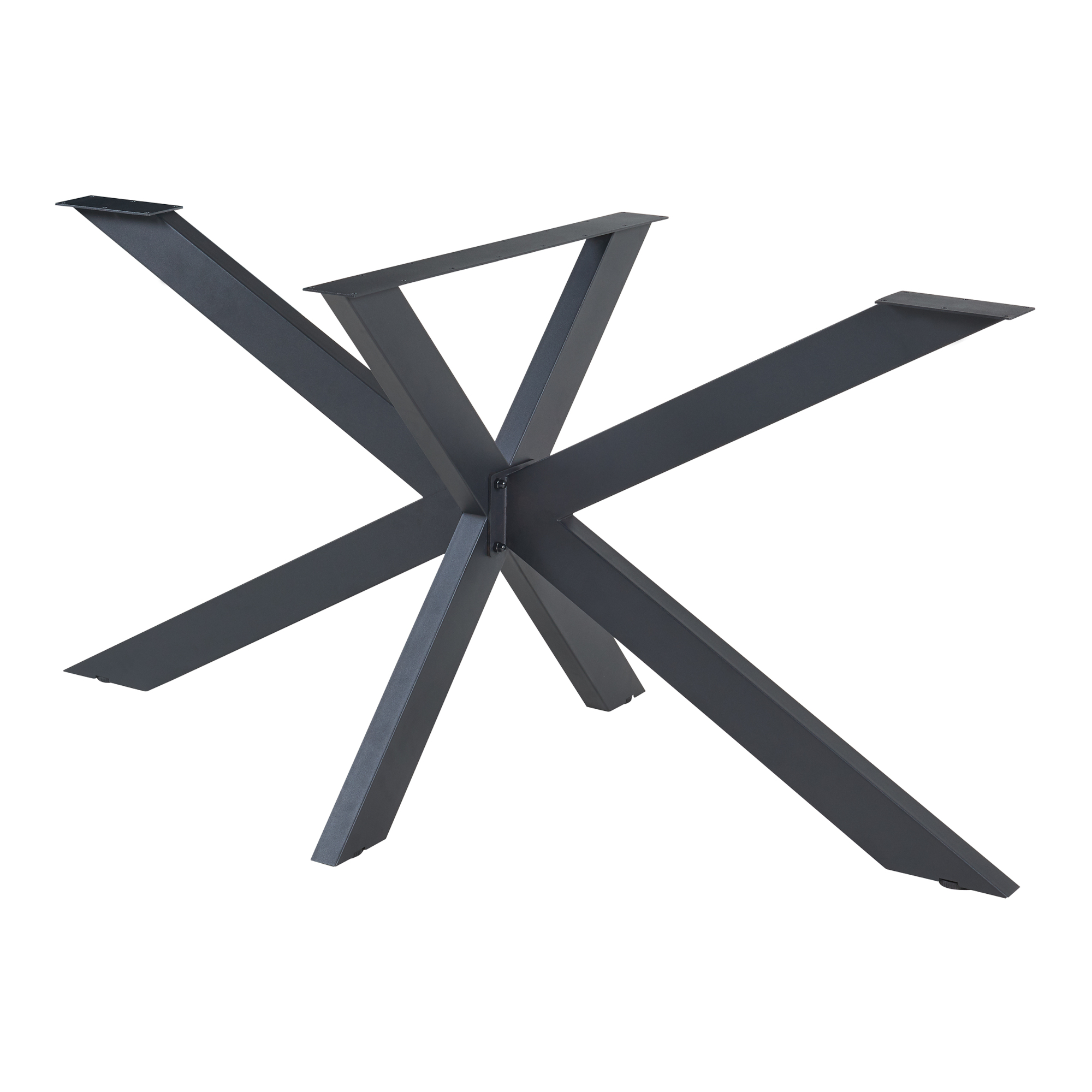foto del prodotto gamba centrale oberau a forma stella per tavolo fai da te 120 x 68 x 71 cm acciaio nero en.casa 