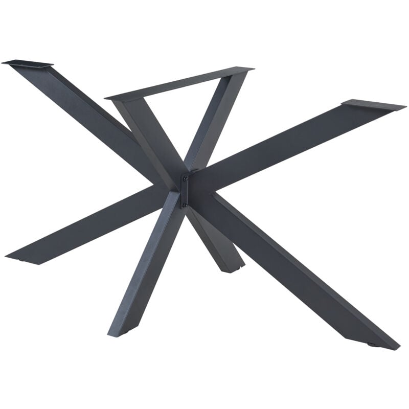 foto del prodotto gamba centrale oberau a forma stella per tavolo fai da te 150 x 78 x 71 cm acciaio nero en.casa 