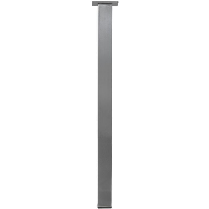 foto del prodotto gamba da tavolo quadrata in acciaio inox spazzolato argento 50 x 50 x 720 mm