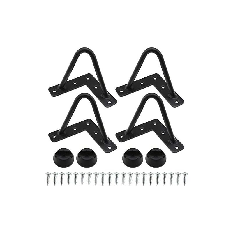 foto del prodotto gamba del mobile,confezione da 4 gambe per tavolo a forcina da 4 pollici 2 aste gambe per mobili con viti e protezioni per pavimento per panca,