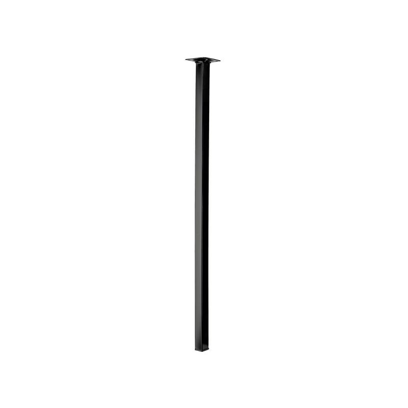 foto del prodotto gamba fissa per tavolino quadrato hettich acciaio epossidico nero h.70 cm hettich