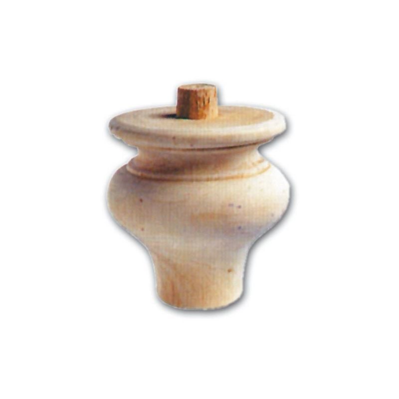 foto del prodotto gamba per mobili a cipolla in legno di ontano 96x104 mm art. 03.0021