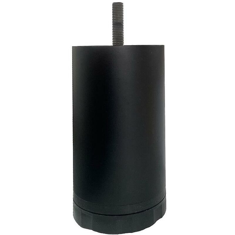 immagine 0 del prodotto gamba per mobili regolabile nera rotonda in acciaio 12 cm m8 1 pezzo nera