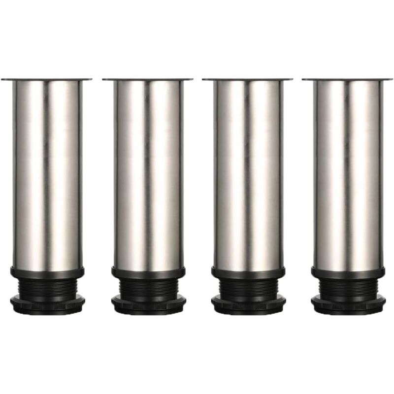 foto del prodotto gamba per mobili, set di 4 piedini per mobili selezionati, gamba da cucina regolabile 50 mm altezza 150 mm gamba per divano rotonda in metallo in