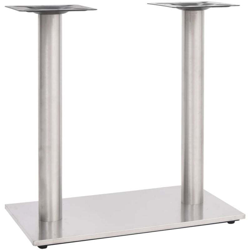 foto del prodotto gamba per tavolino da bar argento 70x40x72 cm in acciaio inox vidaxl