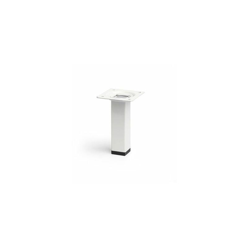 foto del prodotto gamba quadra in acciaio colore bianco mod.400g. 2,5x2,5x10cm rei