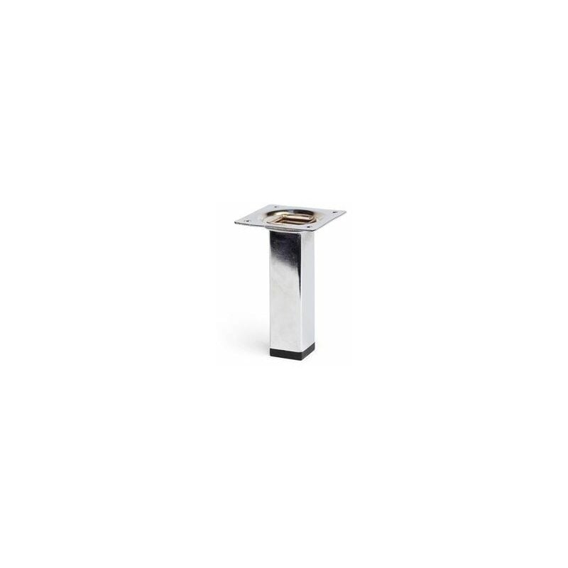 foto del prodotto gamba quadra in acciaio finitura cromo lucido mod.400g. 2,5x2,5x10cm rei