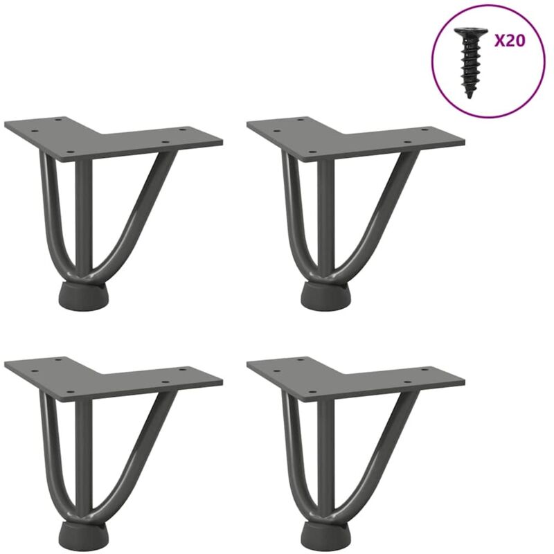 foto del prodotto gambe a forcina per tavolino 4 pz antracite 10 cm acciaio massiccio vidaxl