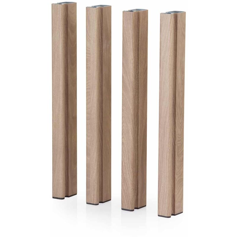 foto del prodotto gambe di supporto in alluminio color legno 75 h mediterraneo