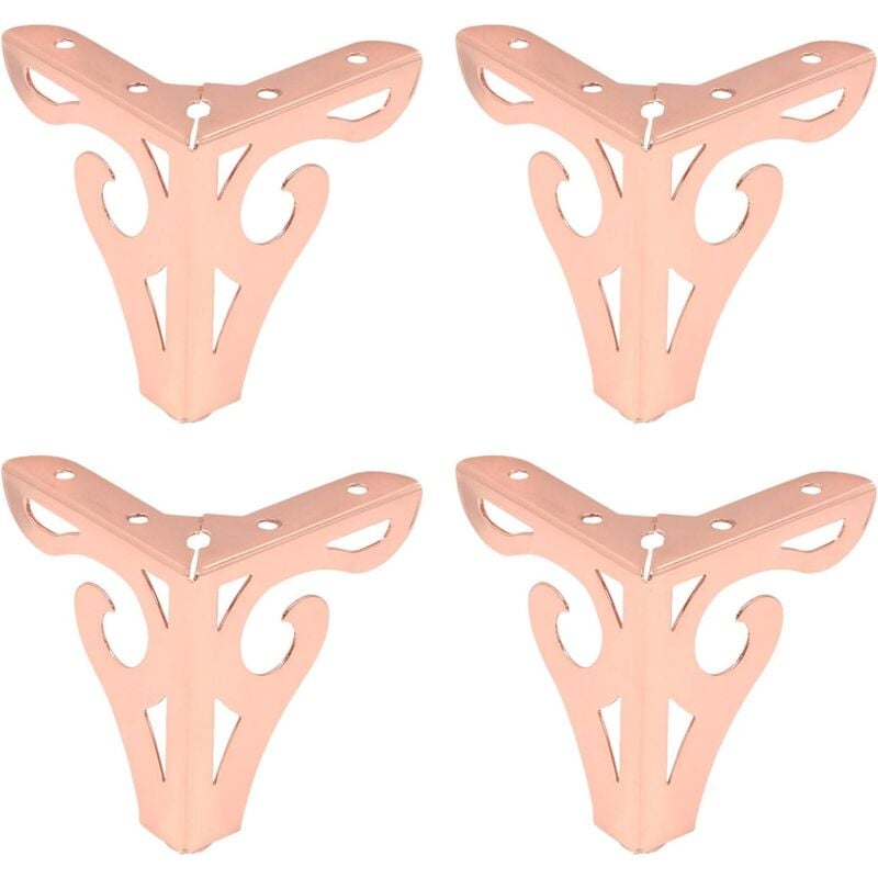 foto del prodotto gambe per divano moderne con ritaglio da 3,9 pollici circa 10 cm di altezza per divano, tavolo, mobile, set da 4 10 cm , oro rosa
