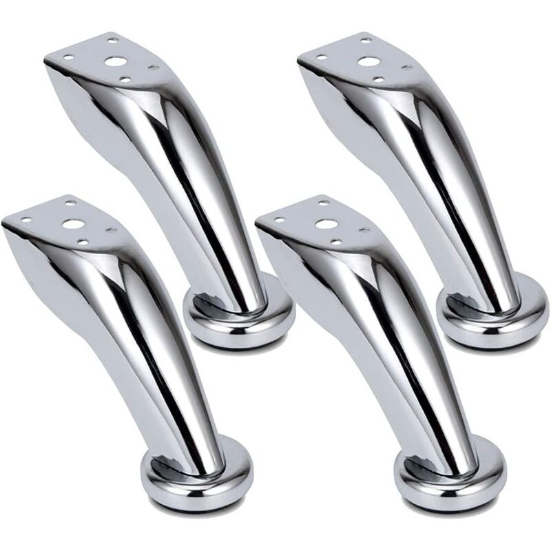 foto del prodotto gambe per divano spesse in acciaio inossidabile, gambe per mobili in 4 pezzi, gambe cromate, piedini per divano letto per mobili, per divani, sedie,
