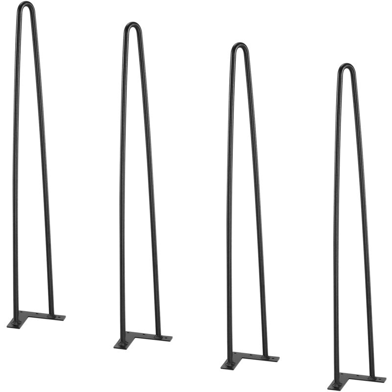foto del prodotto gambe per mobili a forcina, 711,2 mm, metallo, progetti fai da te, uso domestico, capacit 226,8 kg, protezioni in gomma, robuste, moderne, 4 pezzi