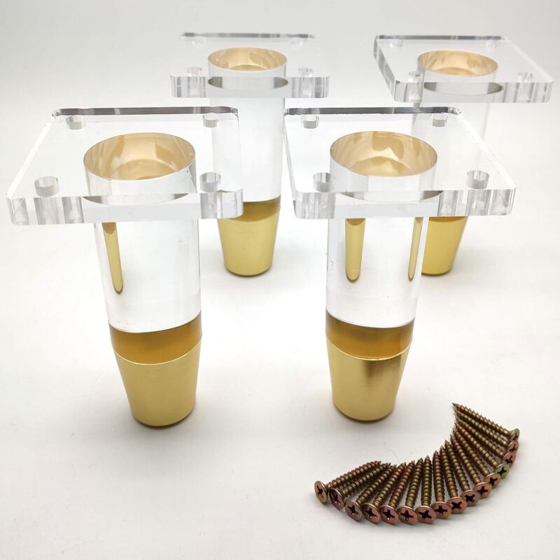 foto del prodotto gambe per mobili da cucina, gambe per tavolo moderne da 4,7 pollici circa 12 cm , gambe per mobili in acrilico, piedini di supporto per mobili