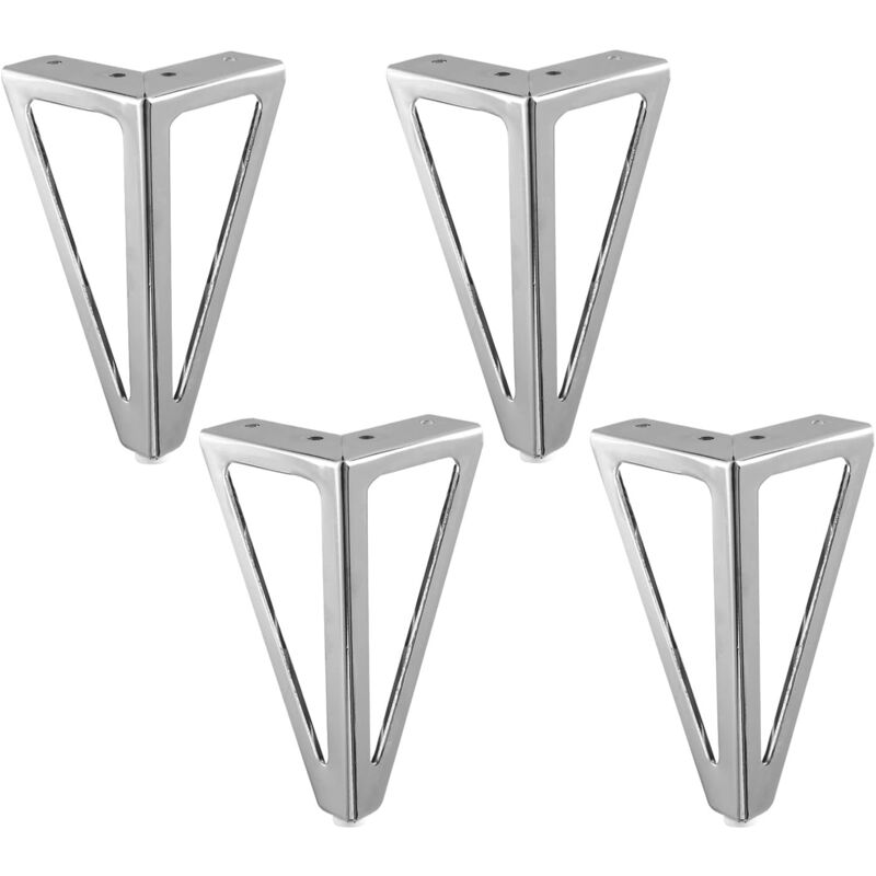 foto del prodotto gambe per mobili in metallo 15 cm set da 4, nero