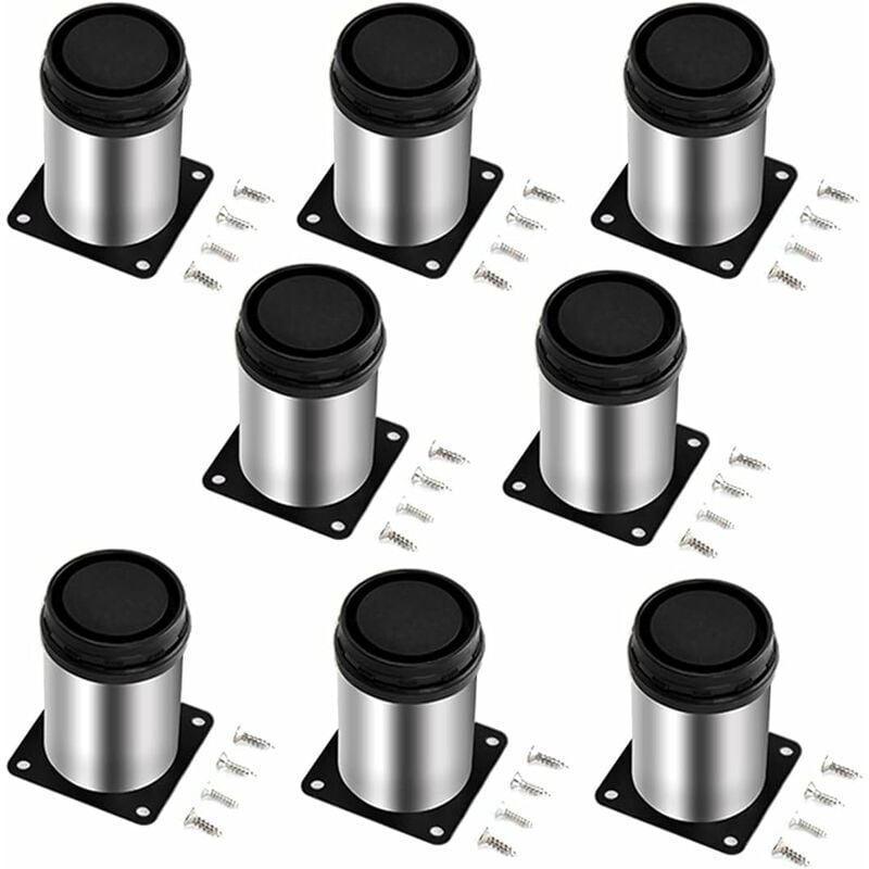 foto del prodotto gambe per mobili regolabili gambe per mobili in acciaio inossidabile 50x60mm gambe per tavoli, gambe per mobili, gambe in metallo, gambe per mobili,