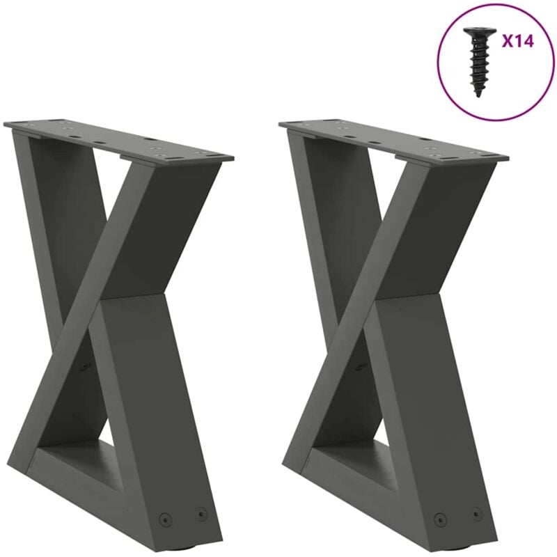 foto del prodotto gambe per tavolino 2 pz antracite 30x 30 31,3 cm acciaio vidaxl