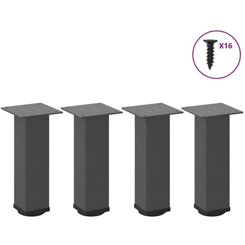 foto del prodotto gambe per tavolino 4 pz antracite 42 44 cm acciaio vidaxl