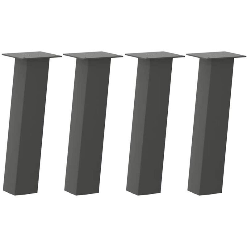 foto del prodotto gambe per tavolino 4 pz antracite 42 cm acciaio vidaxl