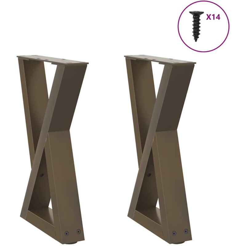 foto del prodotto gambe per tavolino da caff 2 pz acciaio naturale 28x 42 43,3 cm acciaio vidaxl